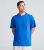 AWDis Unisex 180 T-Shirt in Royal Blue, worn
