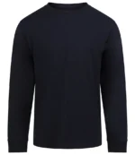 AWDis Long Sleeve 180 T-Shirt in Deep Black
