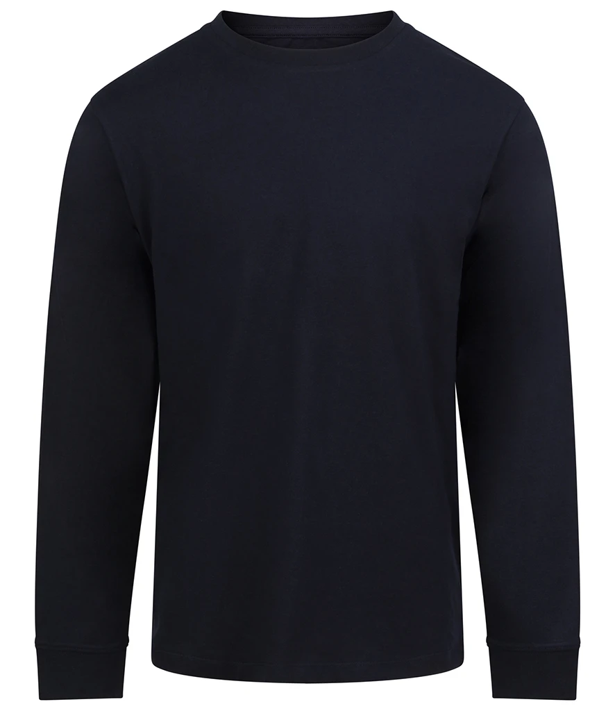 AWDis Long Sleeve 180 T-Shirt in Deep Black