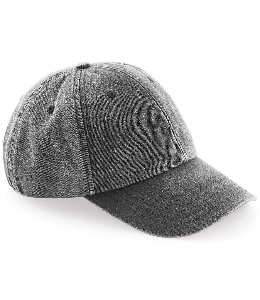 Beechfield Low Profile Vintage Cap in Vintage Black