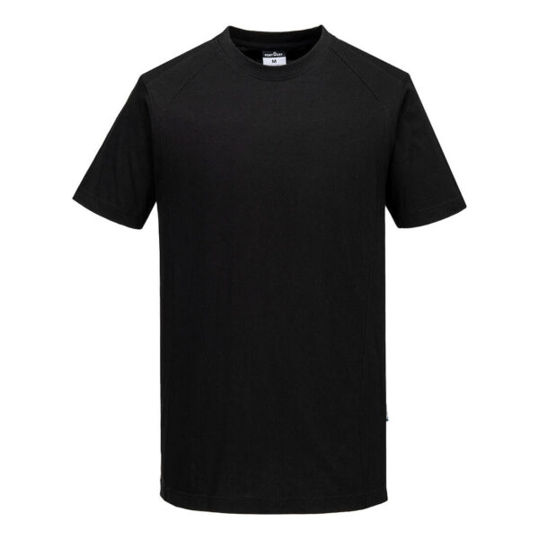 Portwest WX2 Lightweight Cotton T-Shirt in Black
