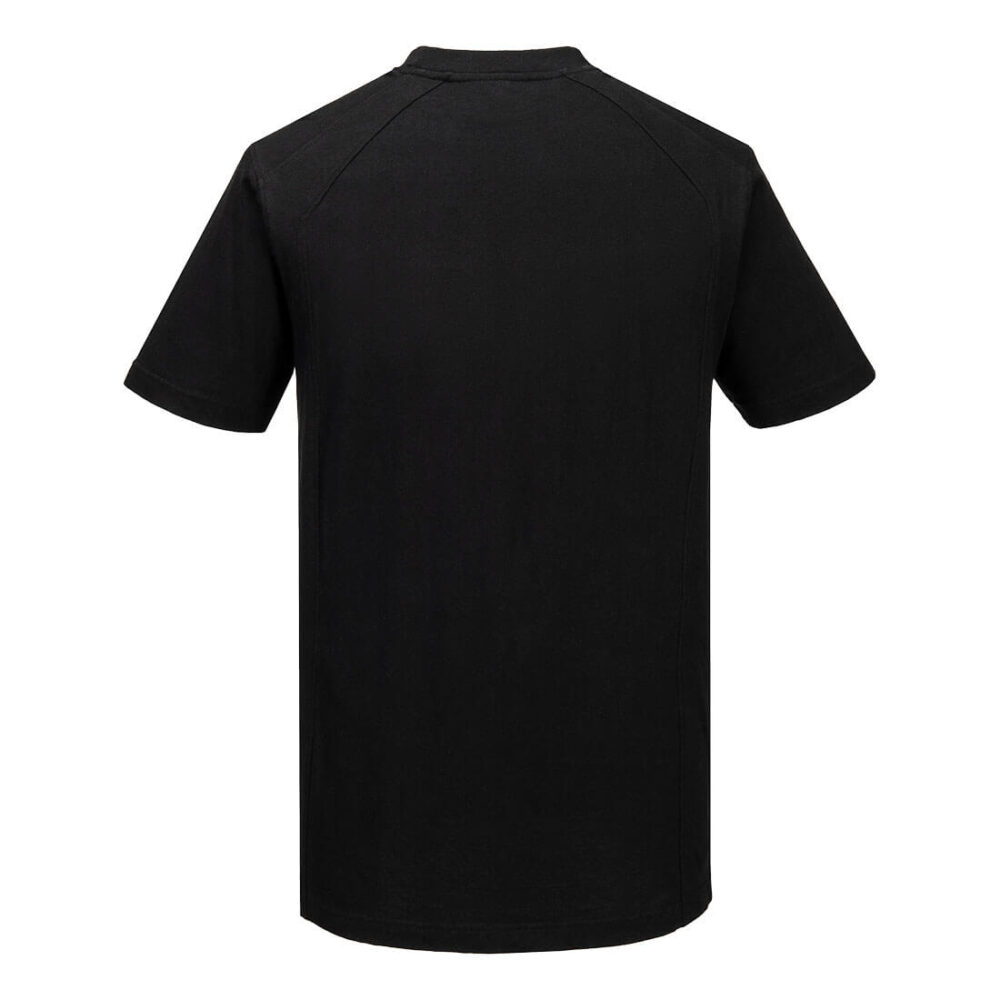 Portwest WX2 Lightweight Cotton T-Shirt in Black, back