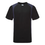 Portwest WX2 Lightweight Cotton T-Shirt in Black/Navy