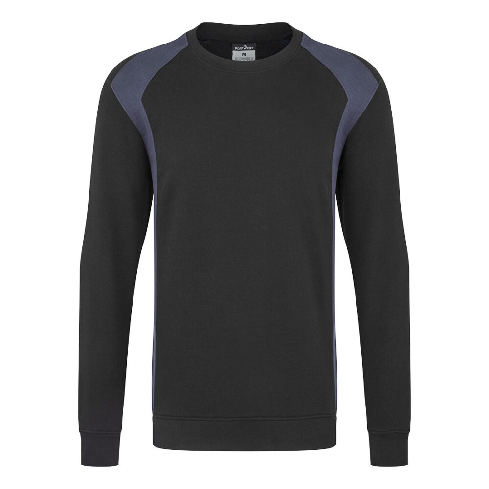 Portwest WX2 Sweatshirt in Black/Navy