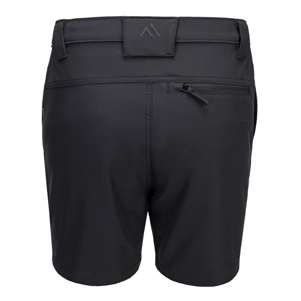Portwest WX2 Eco Active Stretch Shorts in Black, back
