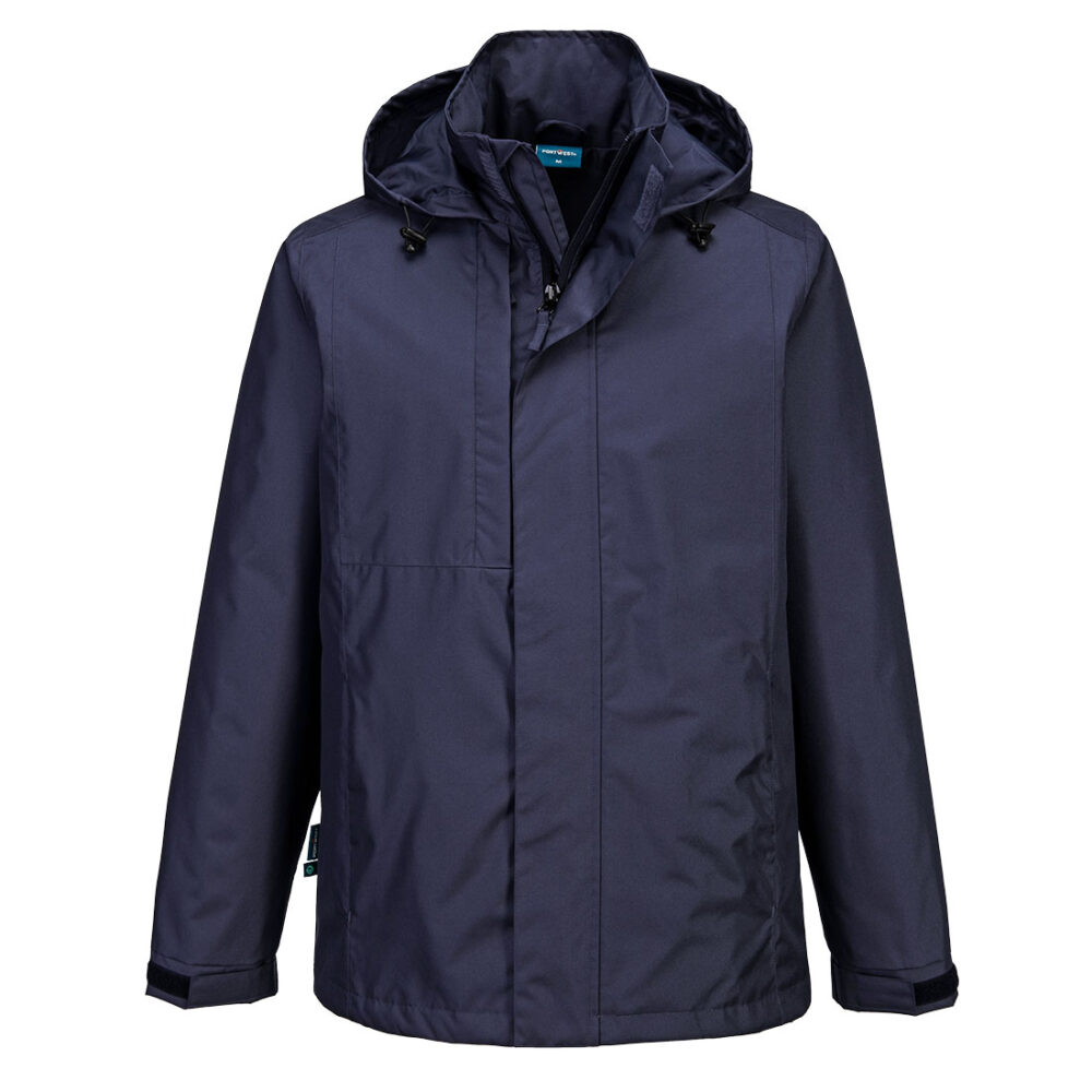 Portwest WX2 Eco Rain Jacket in Navy