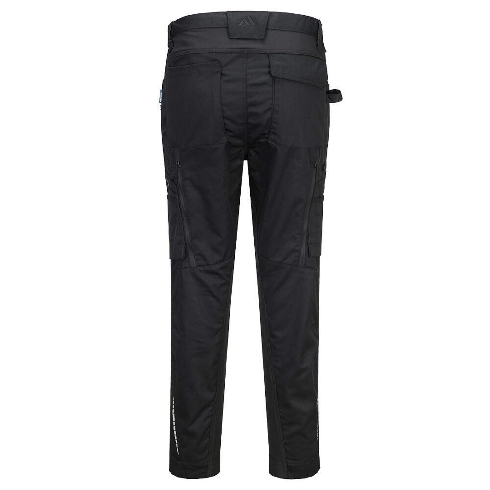 Portwest WX2 Eco Stretch Trade Trousers in Black, back