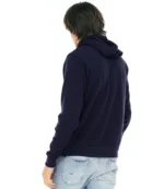 Bella+Canvas Unisex Pullover Hoodie in Navy, worn