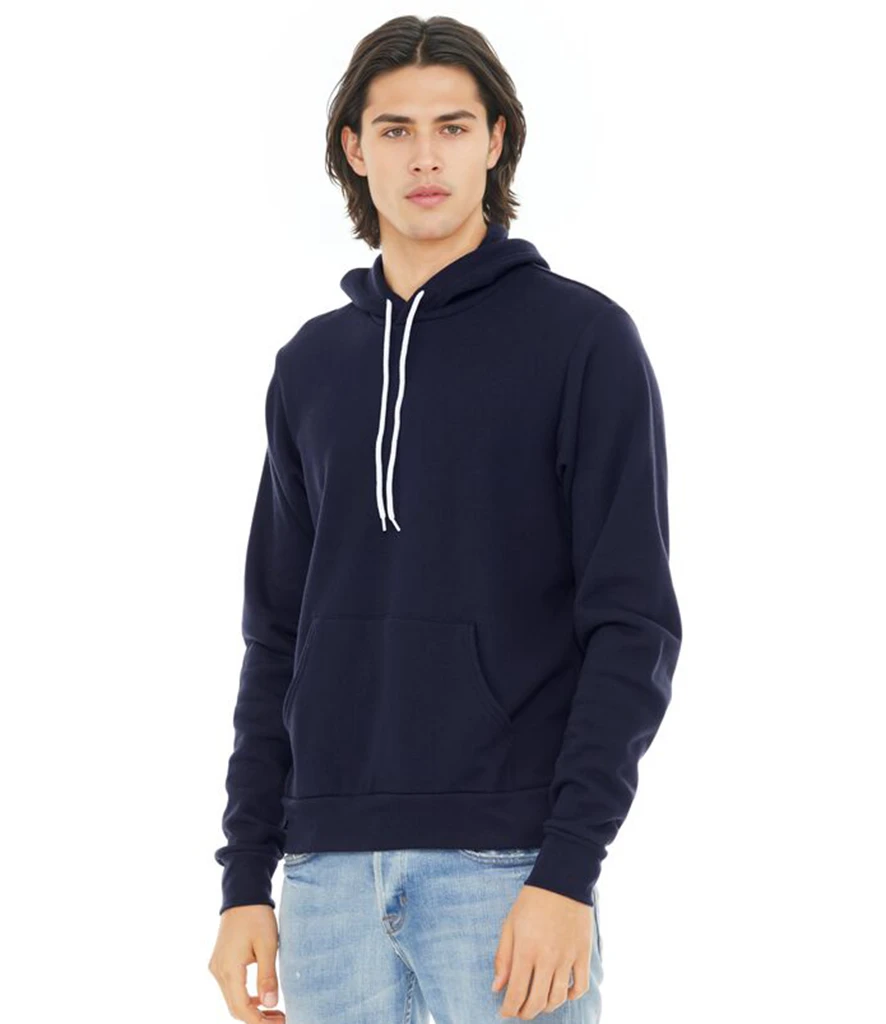 Bella+Canvas Unisex Pullover Hoodie in Navy, worn