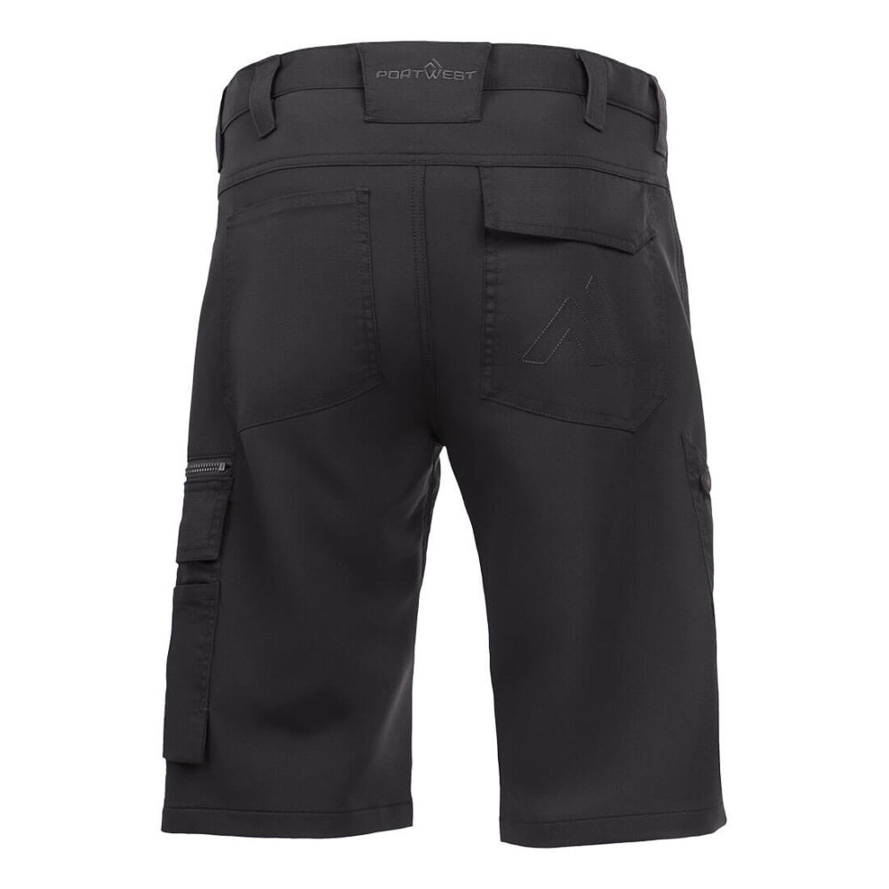 Portwest DX4 Trade Shorts in All Black, back