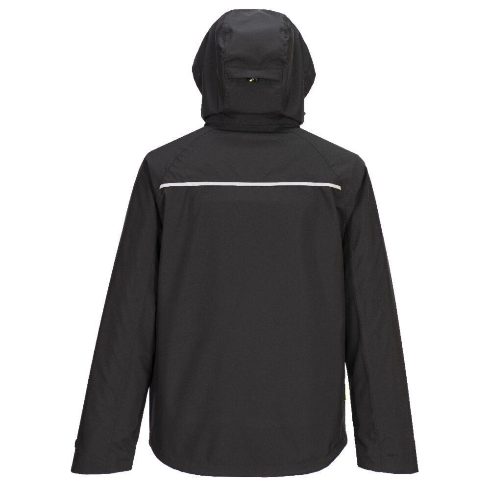 Portwest DX4 Rain Jacket in Black, back