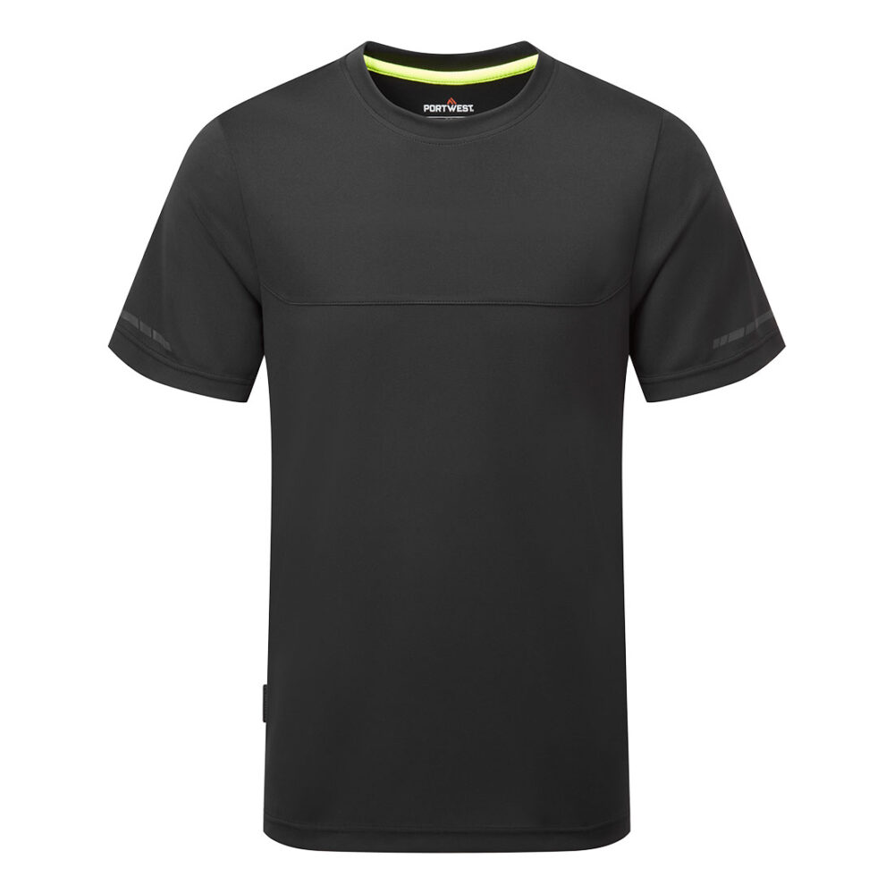 EV411BKR Portwest EV4 Lightweight T-Shirt in Black
