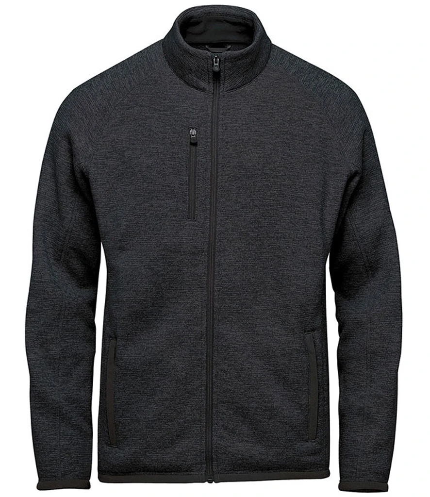 Stormtech Avalante Full Zip Knitted Fleece Jacket in Black Heather
