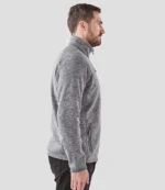 Stormtech Avalante Full Zip Knitted Fleece Jacket in Granite Heather, worn