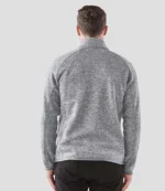 Stormtech Avalante Full Zip Knitted Fleece Jacket in Granite Heather, worn