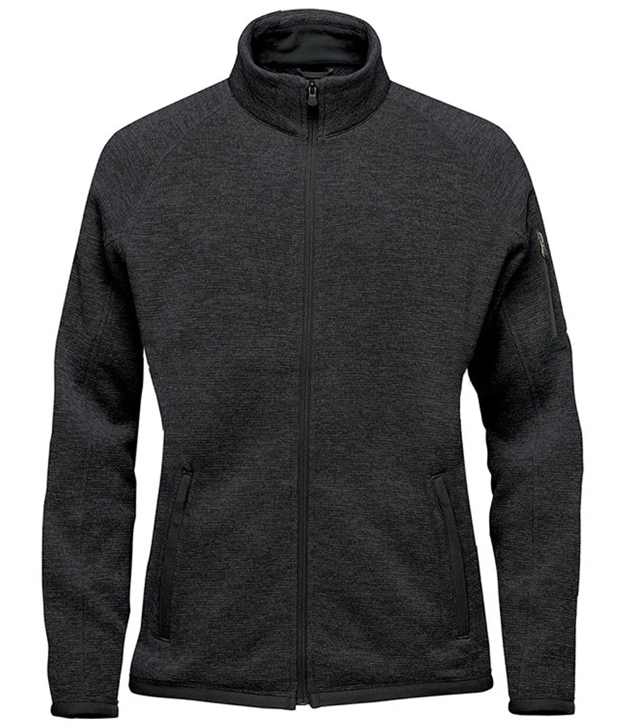 Stormtech Ladies Avalante Full Zip Knitted Fleece Jacket in Black Heather