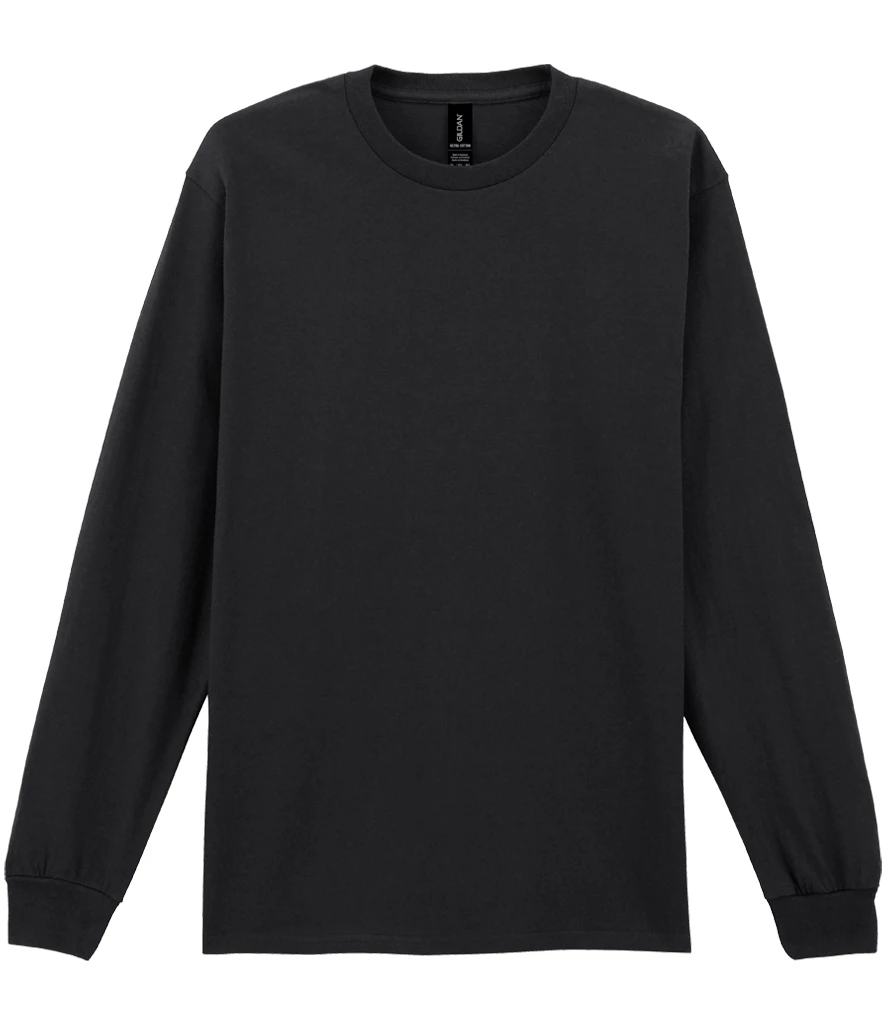 Gildan Ultra Cotton Long Sleeve T-Shirt in Black