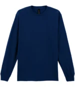 Gildan Ultra Cotton Long Sleeve T-Shirt in Navy