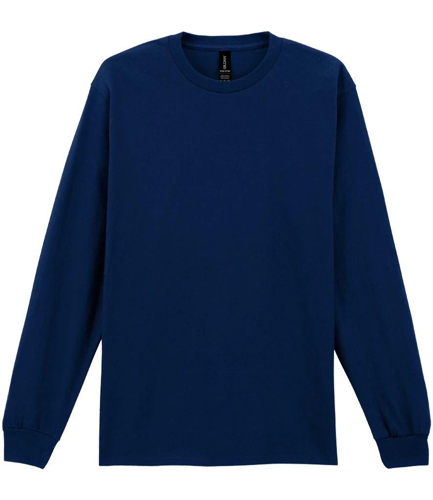 Gildan Ultra Cotton Long Sleeve T-Shirt in Navy