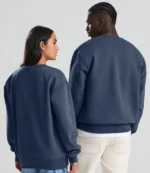 AWDis Signature Heavyweight Sweatshirt in Airforce Blue, worn