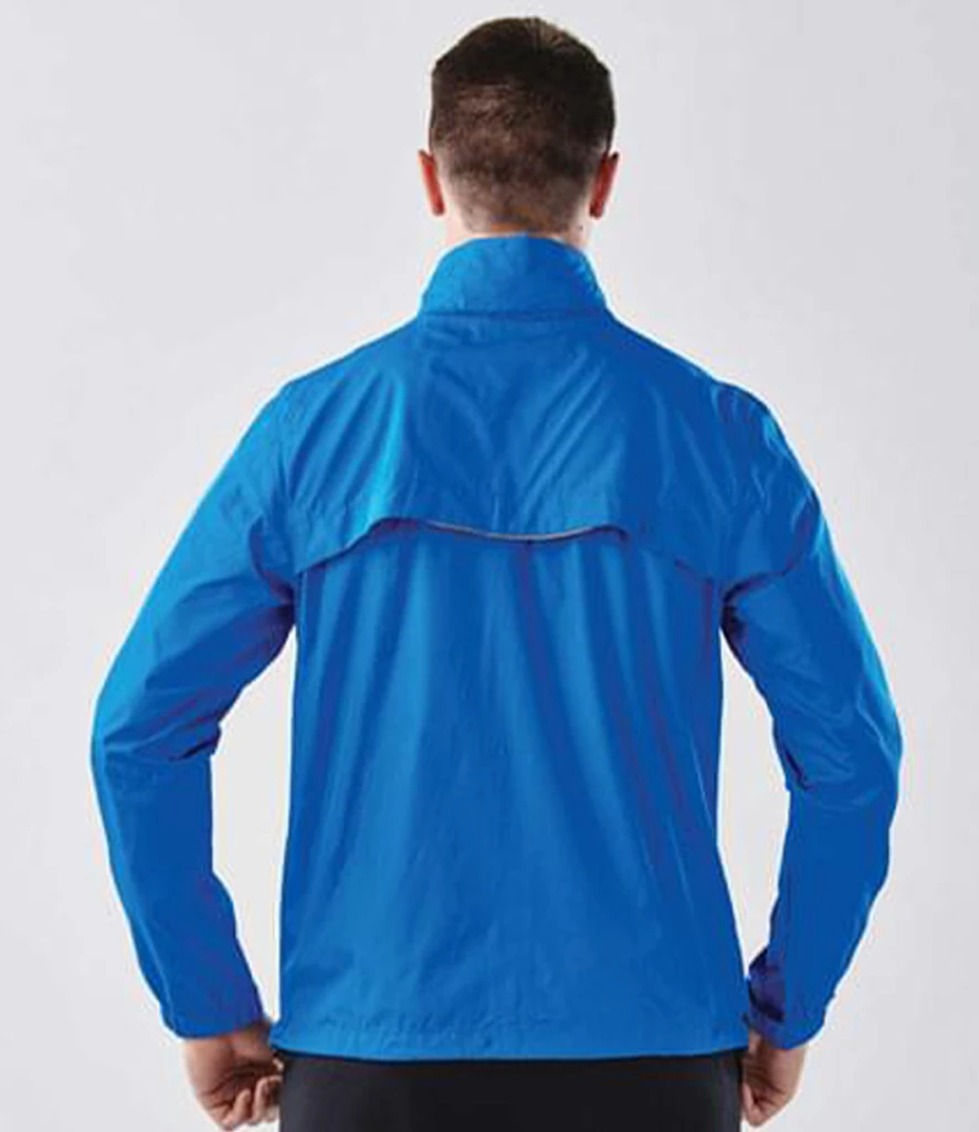 Stormtech Nautilus Performance Shell Jacket in Azure, worn