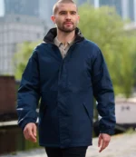 Regatta Dover Waterproof Insulated Parka in Navy, worn