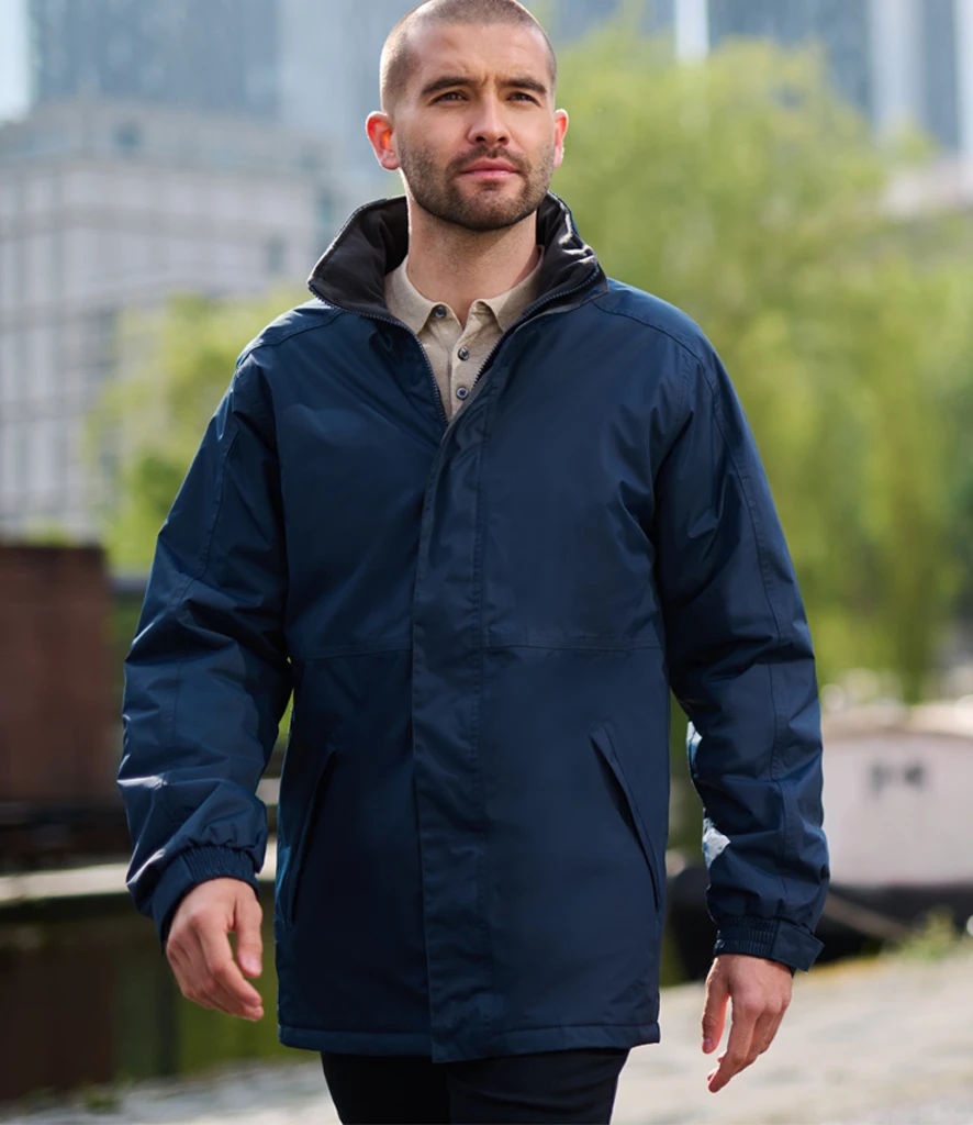 Regatta Dover Waterproof Insulated Parka in Navy, worn