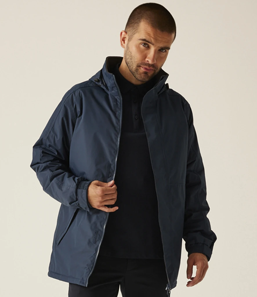 Regatta Dover Waterproof Insulated Parka in Navy, worn