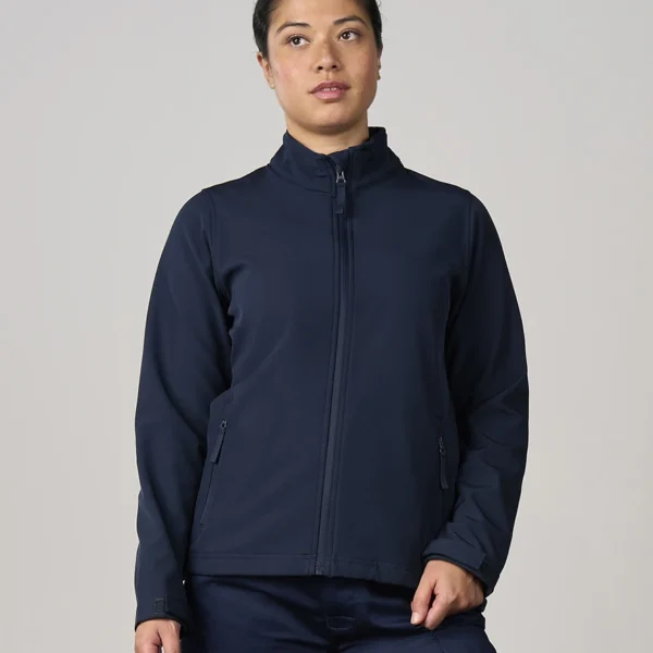 PRO RTX Ladies Pro Two Layer Soft Shell Jacket in Navy, worn