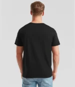 Fruit of the Loom Iconic 195 T-Shirt in Black, worn