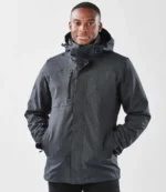Stormtech Avalante System 3-in-1 Jacket in Charcoal Twill, worn