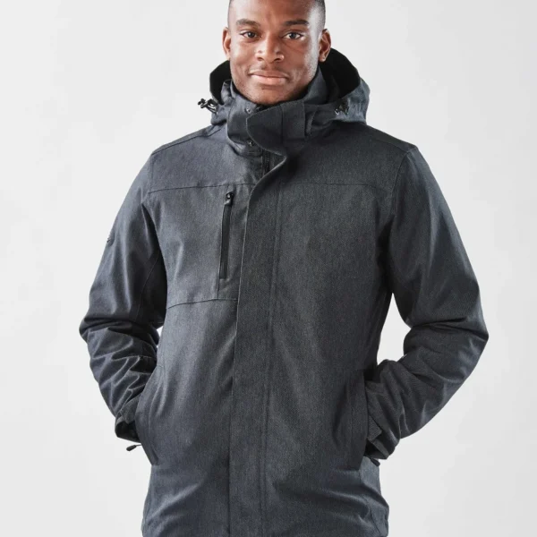 Stormtech Avalante System 3-in-1 Jacket in Charcoal Twill, worn