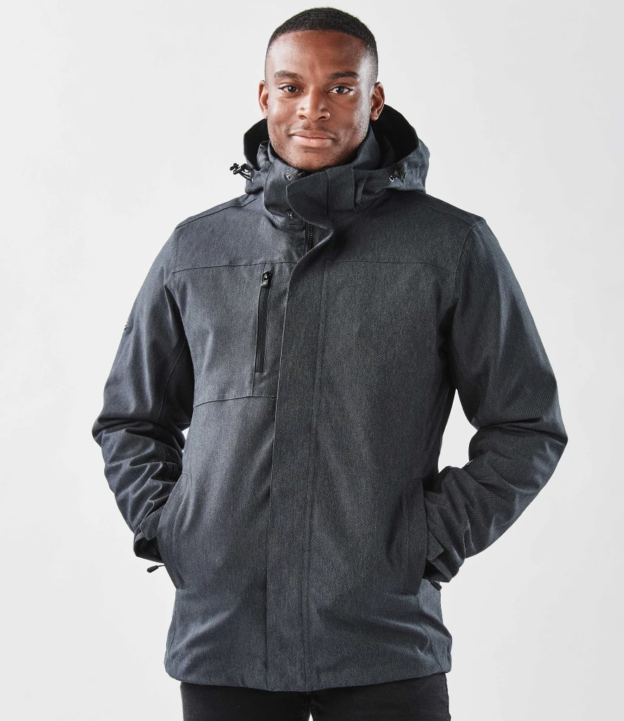 Stormtech Avalante System 3-in-1 Jacket in Charcoal Twill, worn