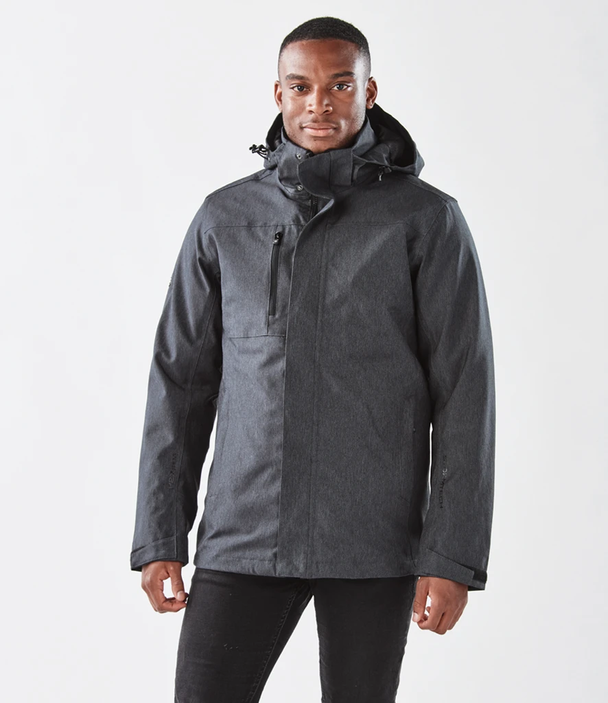 Stormtech Avalante System 3-in-1 Jacket in Charcoal Twill, worn