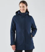 Stormtech Ladies Avalante System 3-in-1 Jacket in Navy Twill, worn