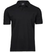Tee Jays Heavy Cotton Pique Polo Shirt in Black