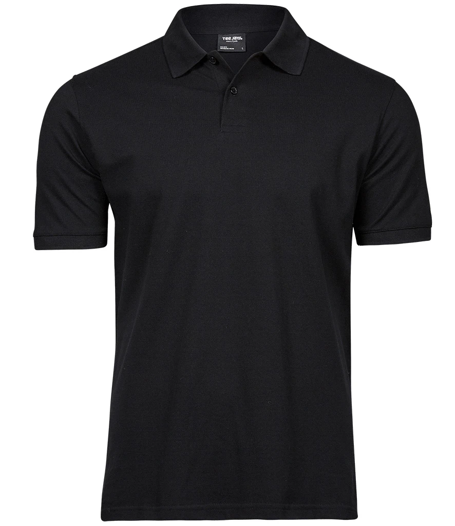 Tee Jays Heavy Cotton Pique Polo Shirt in Black