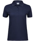 Tee Jays Ladies Heavy Cotton Pique Polo Shirt in Navy