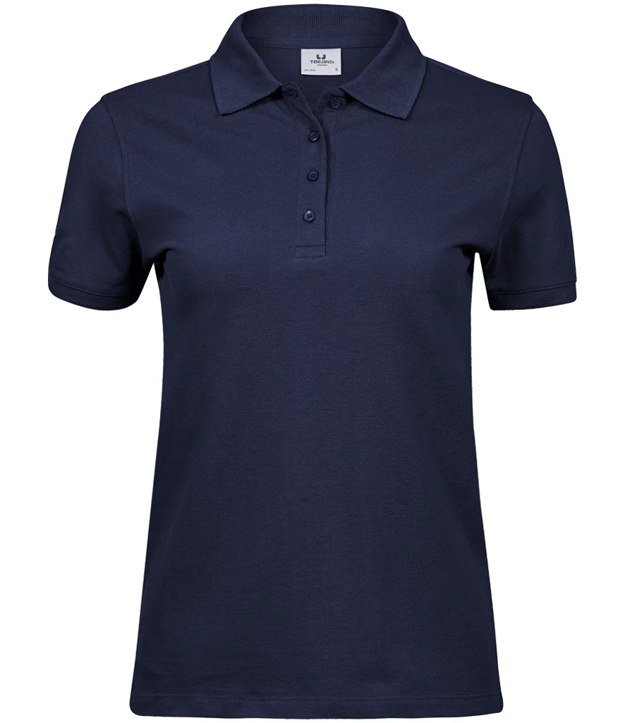 Tee Jays Ladies Heavy Cotton Pique Polo Shirt in Navy