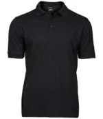 Tee Jays Luxury Stretch Pique Polo Shirt in Black