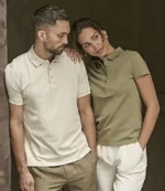 Tee Jays Luxury Stretch Pique Polo Shirt, worn