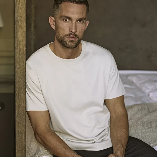 Tee Jays Pima Cotton T-Shirt in Cement, worn