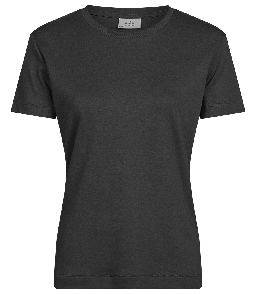 Tee Jays Ladies Pima Cotton T-Shirt in Black