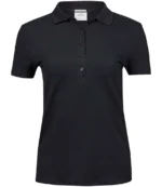 Tee Jays Ladies Luxury Stretch Polo Shirt in Black