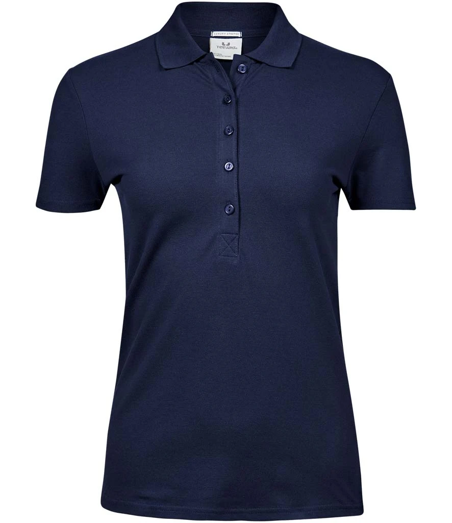 Tee Jays Ladies Luxury Stretch Polo Shirt in Navy