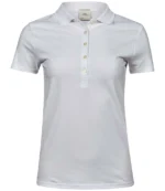 Tee Jays Ladies Luxury Stretch Polo Shirt in White