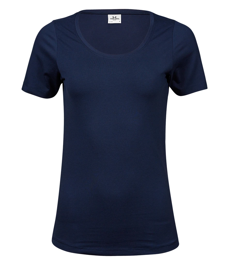 Tee Jays Ladies Stretch T-Shirt in Navy