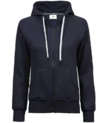 Tee Jays Ladies Fashion Zip Hooded Sweatshirt in Navy