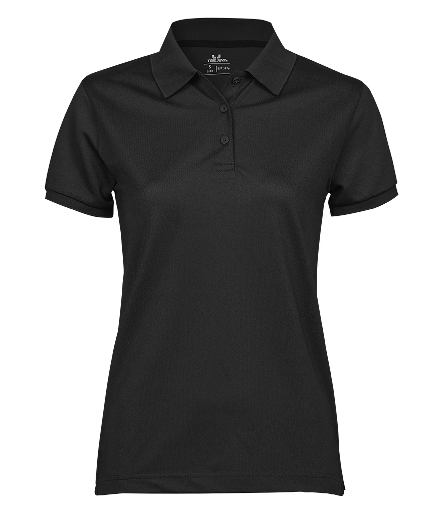 Tee Jays Ladies Club Polo Shirt in Black