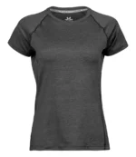Tee Jays Ladies CoolDry T-Shirt in Black Melange